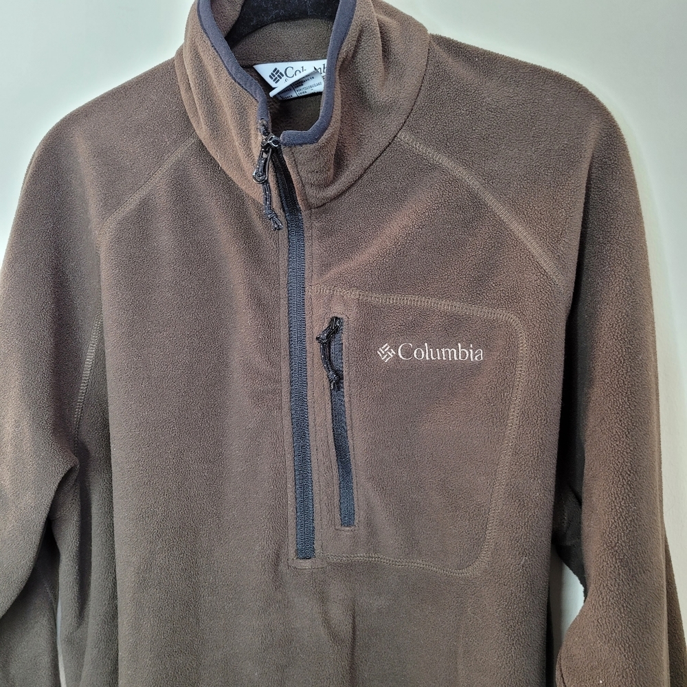 Columbia men's brown fleece pullover size large - Picture 2 of 5